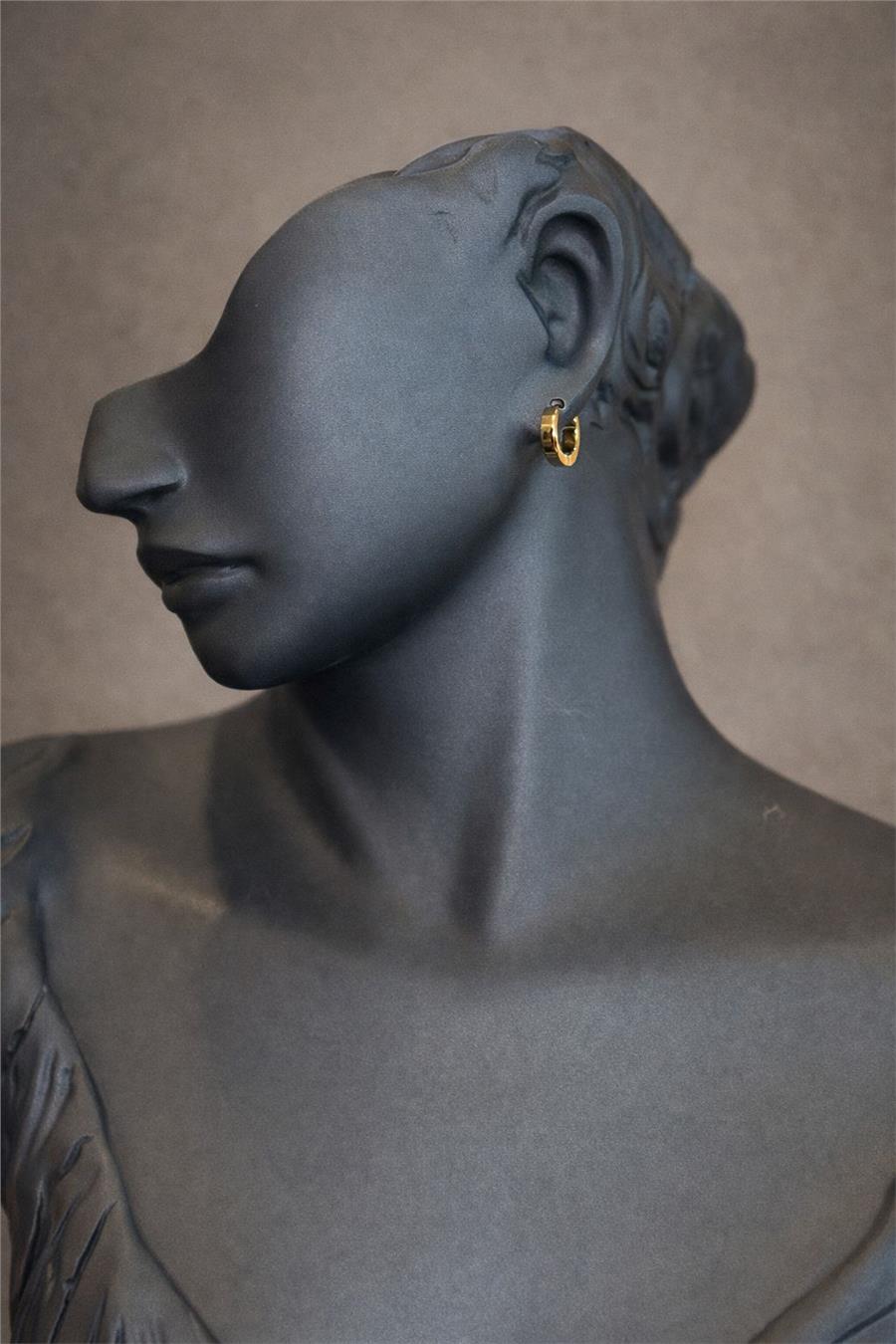 Amaris Mini Eklemli Gold Renk Küpe